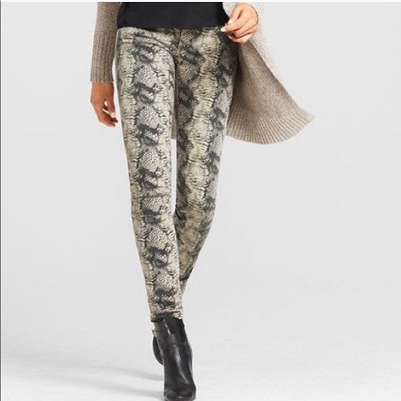 CAbi Pants - CAbi Diamondback Snakeskin Skinny Jeans Style 958